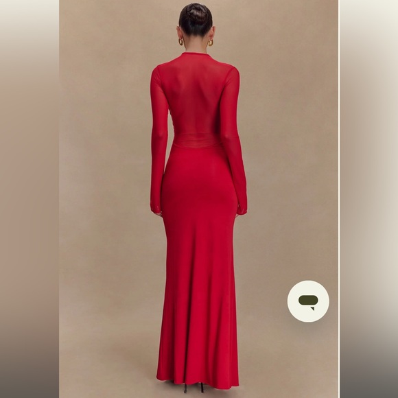 Tania Slinky And Mesh Long Dress - Picture 2 of 3